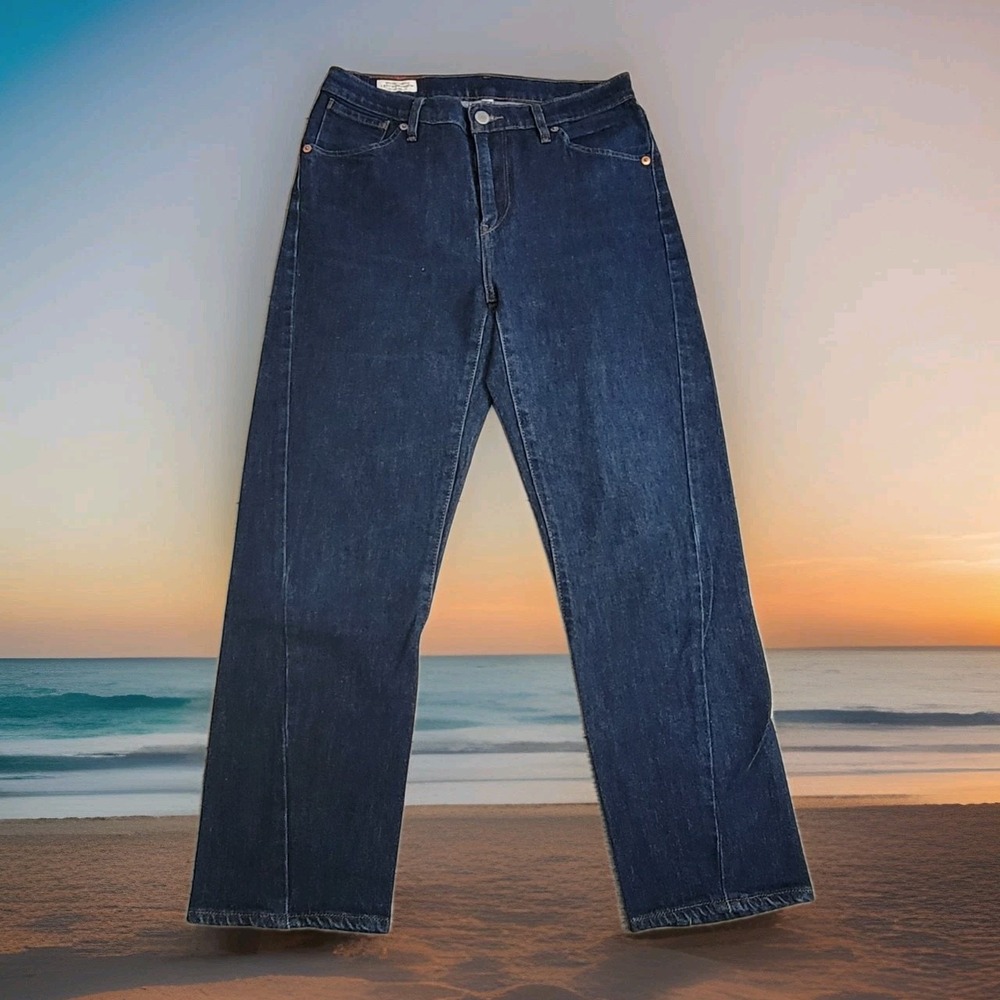 Levis Engineered‎ Jeans Women 28x24 Indigo Wash 2019 Anniversary Wide Crop Taper